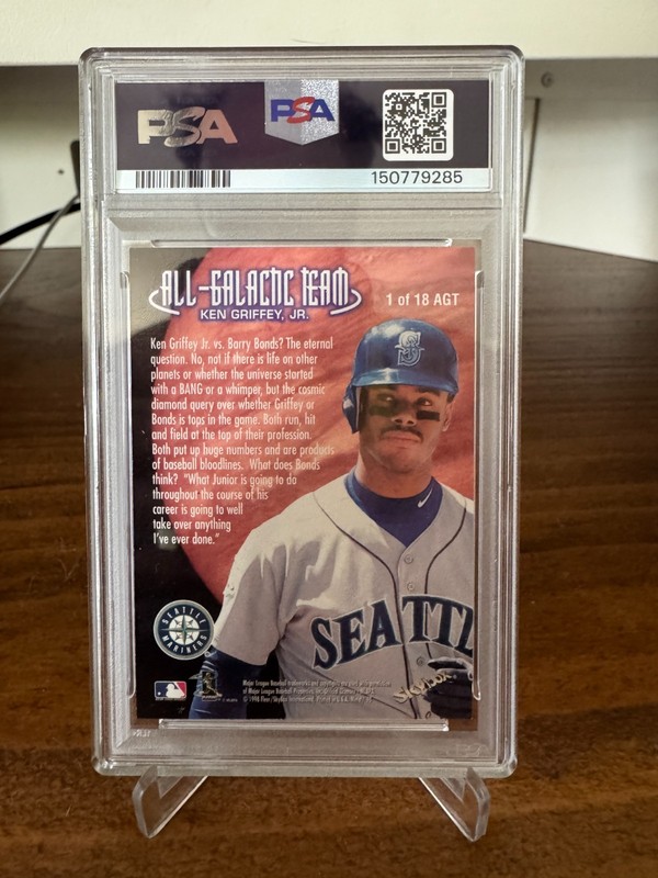 Ken Griffey Jr. 1998 Metal Universe All Galactic Team #1 PSA 8 Foil SSP - Pop 24 view 2