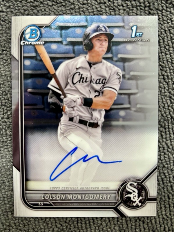 2022 Bowman Chrome Colson Montgomery Auto #CPA-CMY Chicago White Sox
