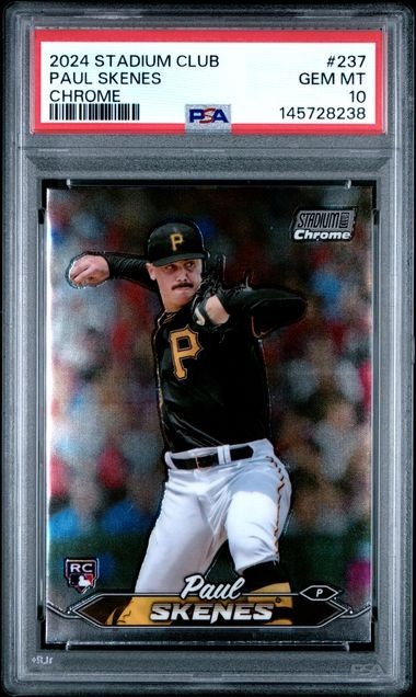 2024 STADIUM CLUB CHROME PAUL SKENES ROOKIE #237 PSA 10 GEM MINT