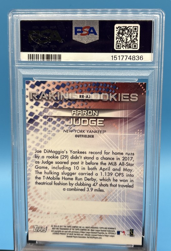 2017 Bowman's Best Aaron Judge RC Raking Rookies 💎 PSA 10 💎 #RR-AJ - Yankees view 2