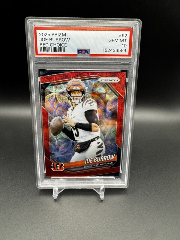 2025 Prizm Joe Burrow Red Choice /20 PSA 10 Bengals LOW POP