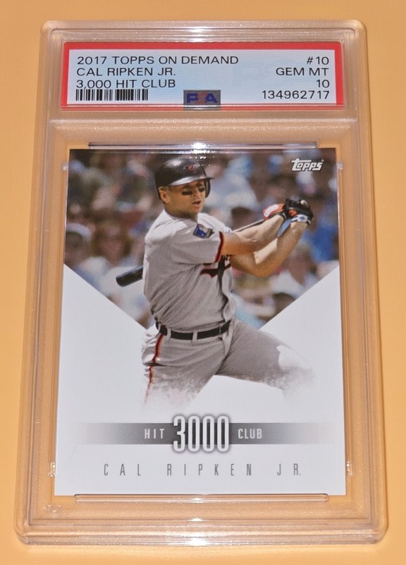 Cal Ripken Jr. PSA 10 Low Pop 3,000 Hit Club 2017 Topps On Demand Orioles MLB view 2