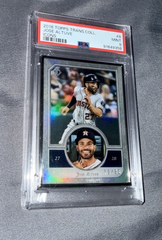 2018 Topps Transcendent Collection Icons SSP /83 Jose Altuve #8 PSA 9 Pop 2 Rare