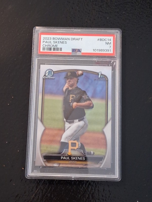 2023 Bowman Draft Paul Skenes Chrome 1st Prospect #BDC-14 Pirates PSA 7 NM