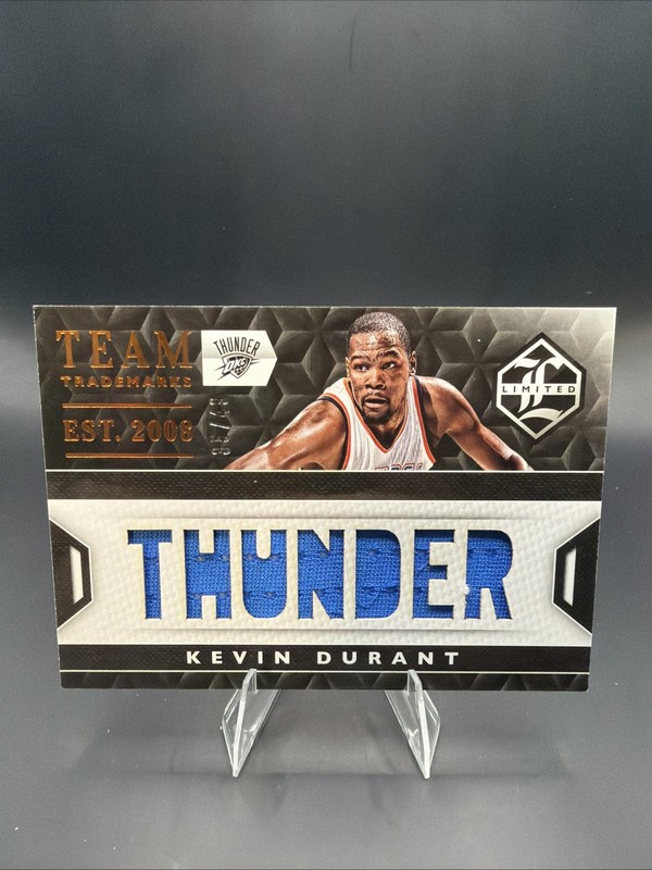 2015-16 Panini Limited Team Trademarks Kevin Durant 35/49 Game Used JERSEY NUMBE