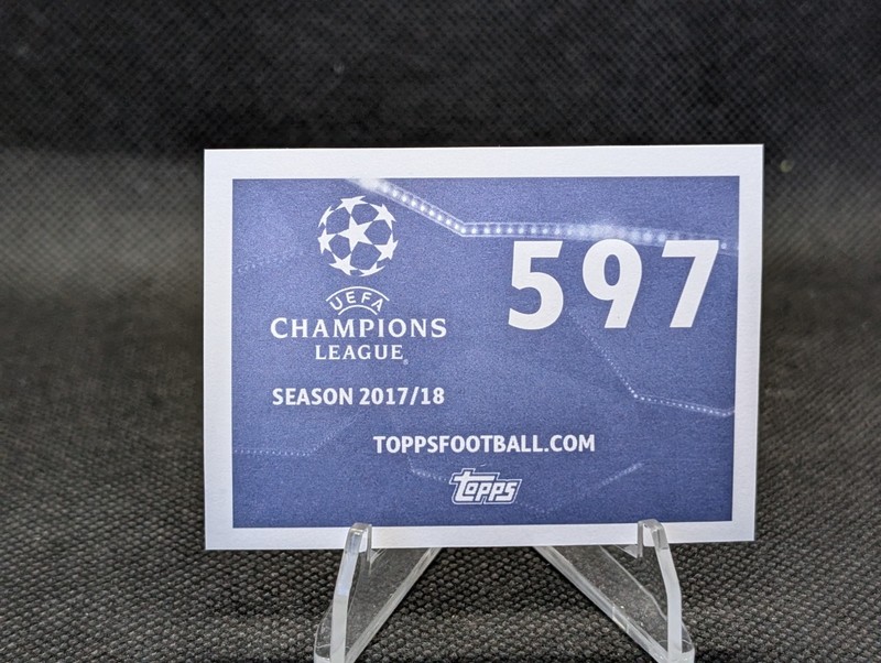 2017-18 Topps UEFA Champions League CRISTIANO RONALDO SILVER FOIL Sticker #597 view 2