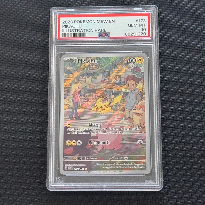 2023 POKEMON MEW EN-151 #173 PIKACHU ILLUSTRATION RARE PSA 10 GEM MT