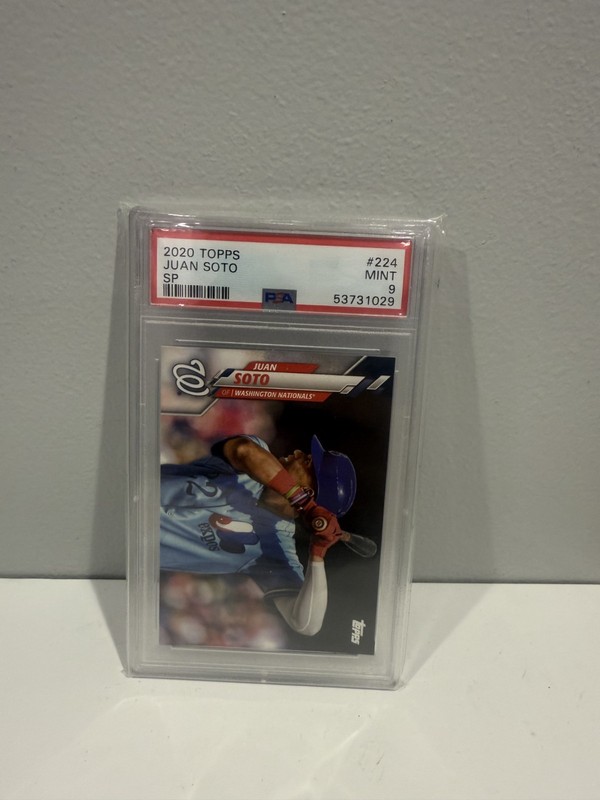 2020 Topps #224 Juan Soto SP *PSA 9 mint *Nationals/Mets