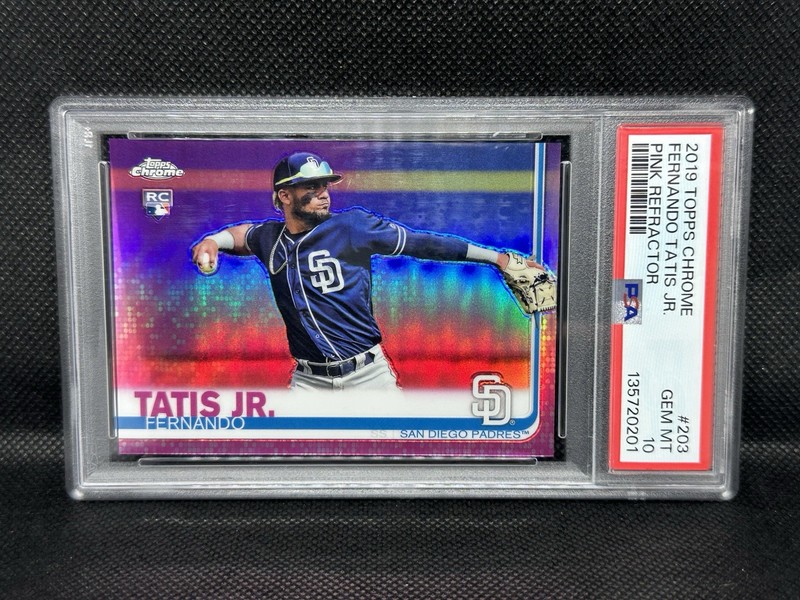2019 Topps Chrome Fernando Tatis Jr Rookie Pink Refractor PSA 10