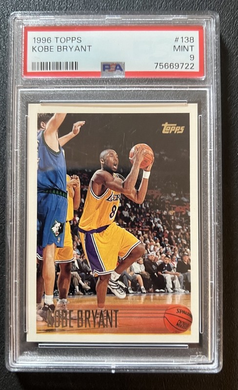 Topps 1996-97 Kobe Bryant #138 PSA 9 Rookie Base Set Los Angeles Lakers