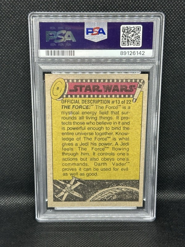 1977 Topps Star Wars Lord Darth Vader 196 PSA 8 view 2