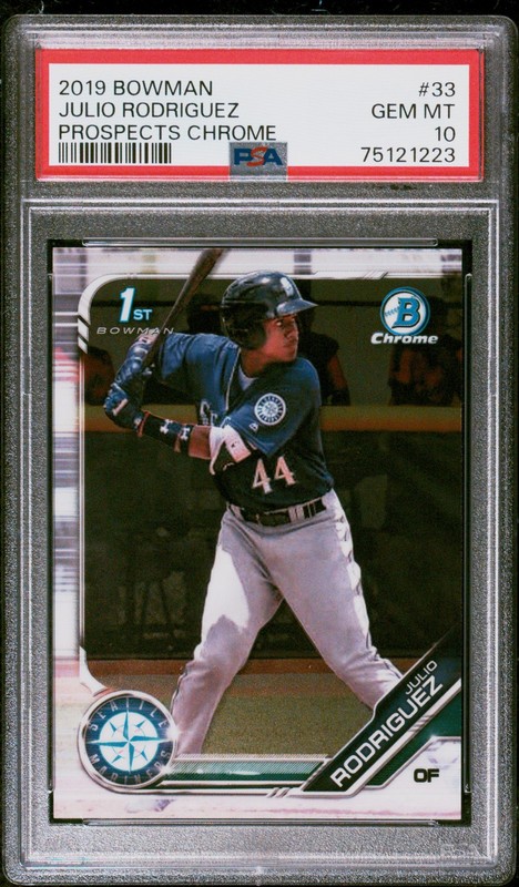 2019 Bowman #BCP-33 Julio Rodriguez Chrome Prospects PSA 10