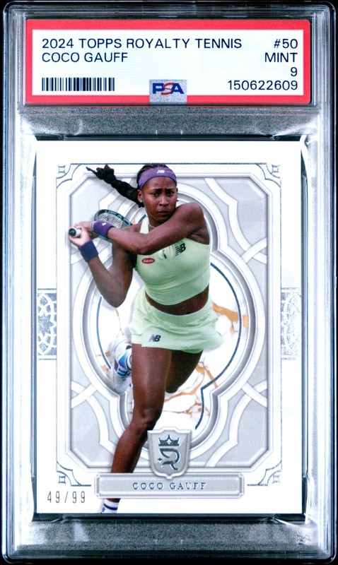 COCO GAUFF 2024 TOPPS ROYALTY TENNIS SILVER SP 49/99 PSA 9 MINT