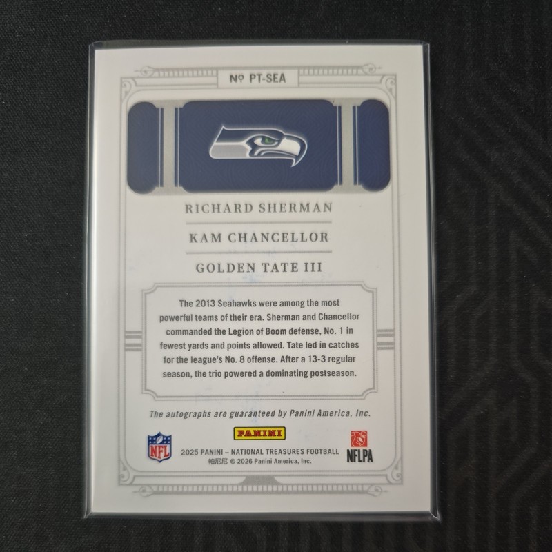 2025 Panini National Treasures- Prime Trio Autos Sherman, Chancellor, Tate /25 view 2