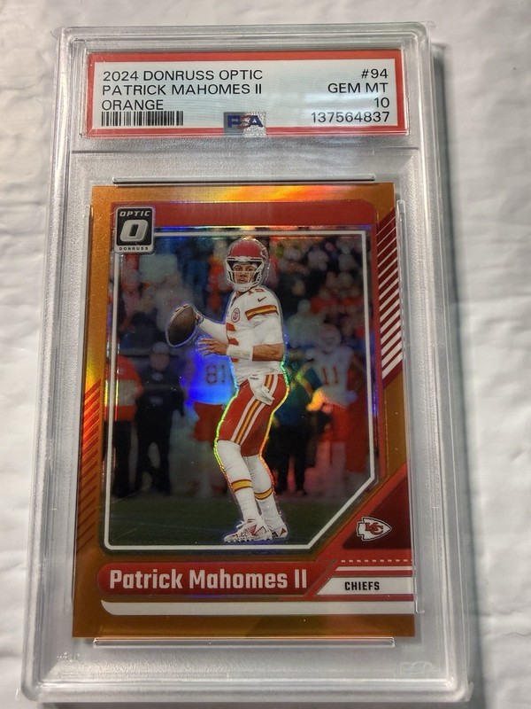 Patrick Mahomes 2024 Panini Optic Orange /249 PSA 10 #94 Chiefs