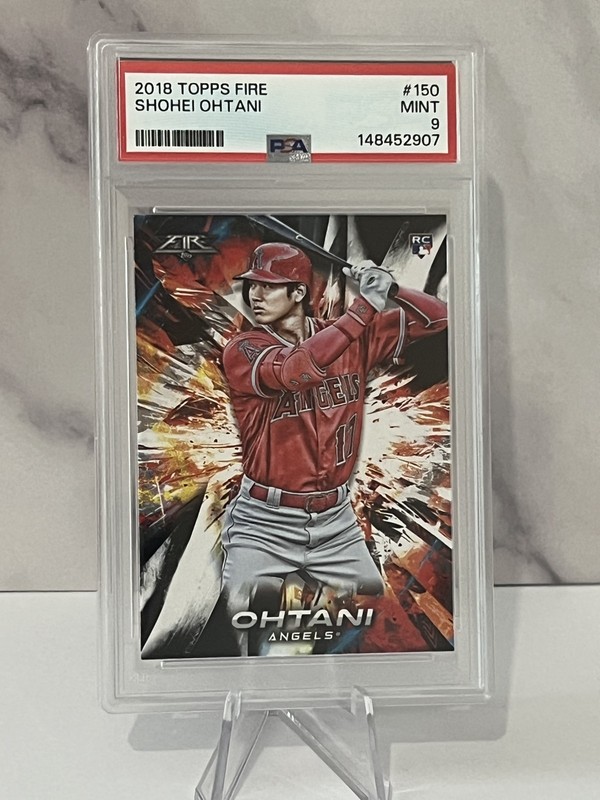 2018 Topps Fire - Shohei Ohtani #150 (RC) PSA 9