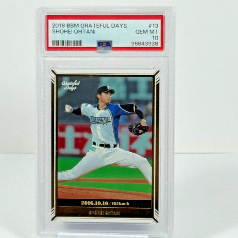 Shohei Ohtani PSA 10 2018 BBM Grateful Days #13 Record 165 KM/H Fastball ⚾️🤩
