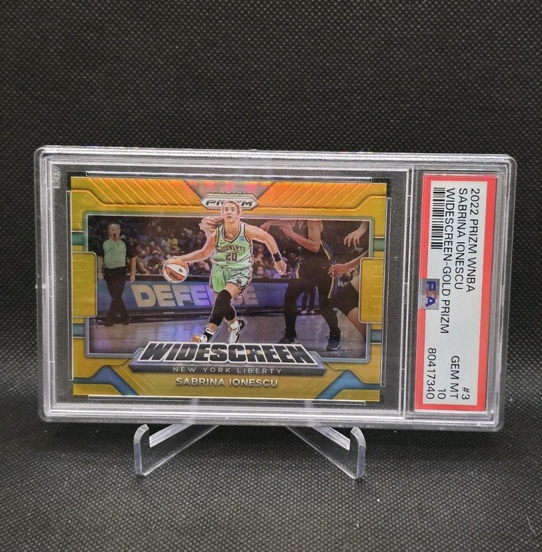 2022 Panini Prizm WNBA Sabrina Ionescu Gold Prizm /10 PSA 10 GEM Widescreen #3