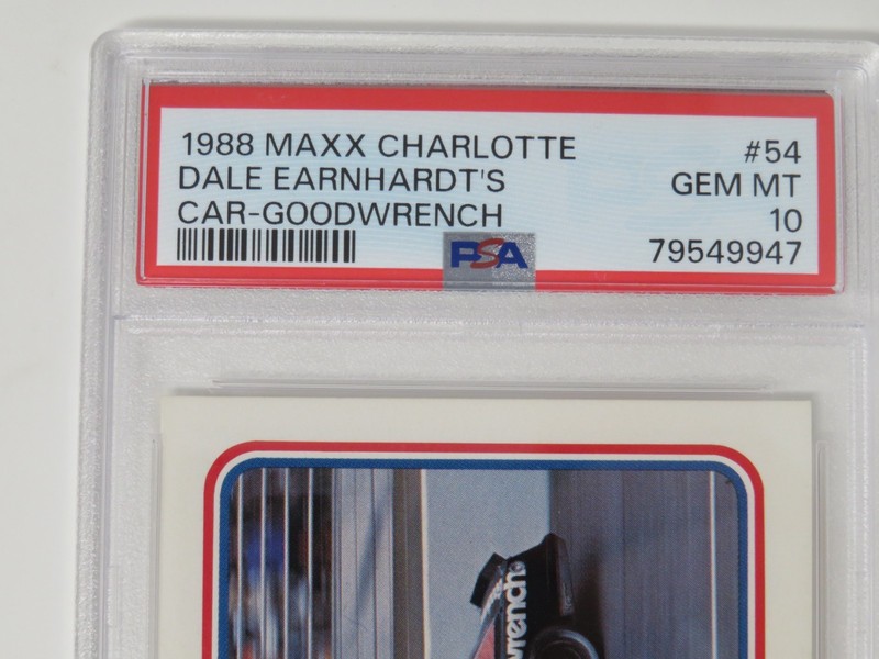Dale Earnhardt Sr. NASCAR 1988 Maxx Charlotte GM Goodwrench Car Card # 54 PSA 10 view 2