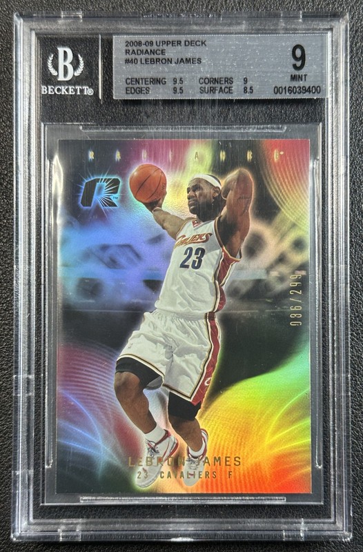 LEBRON JAMES BGS 9 2008-09 UPPER DECK RADIANCE #40 86/299 CAVALIERS