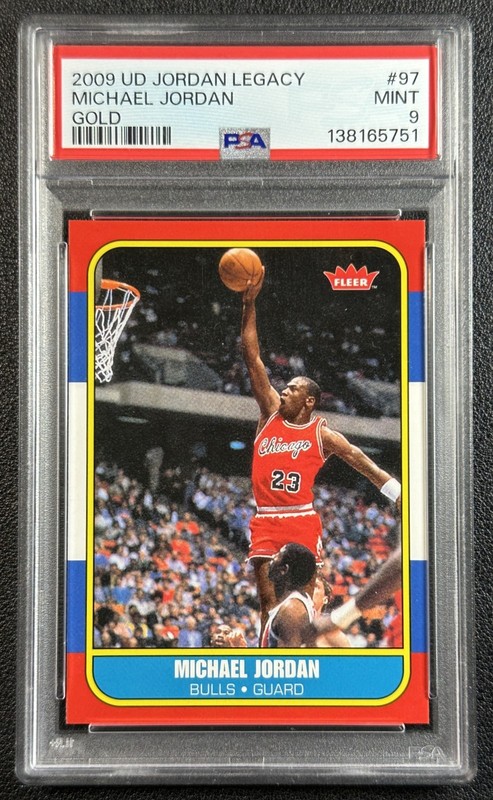 MICHAEL JORDAN PSA 9 2009 UPPER DECK UD JORDAN LEGACY #97 GOLD MINT 5751