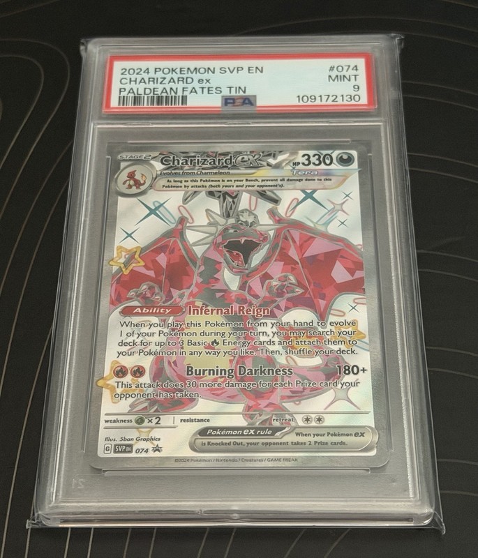 Charizard ex #074 SVP Promo EN Holo PSA 9 Graded Card
