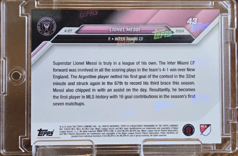2024 Topps Now Mls - Lionel Messi #43 /2990 view 2