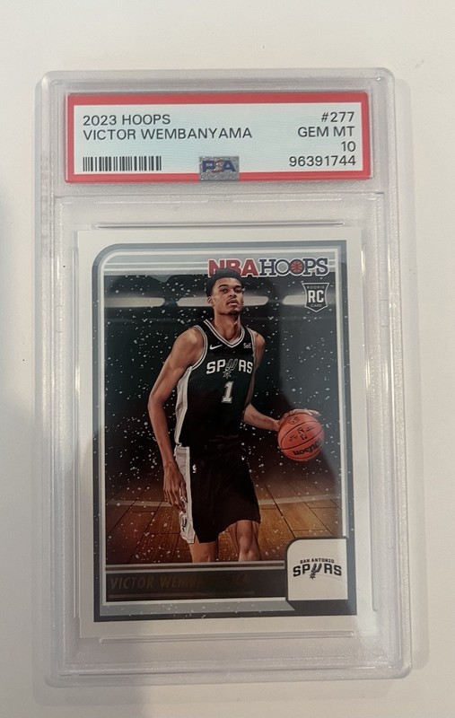 2023 PANINI NBA HOOPS 277 VICTOR WEMBANYAMA PSA 10 ROOKIE CARD GEM MT Wemby 🔥