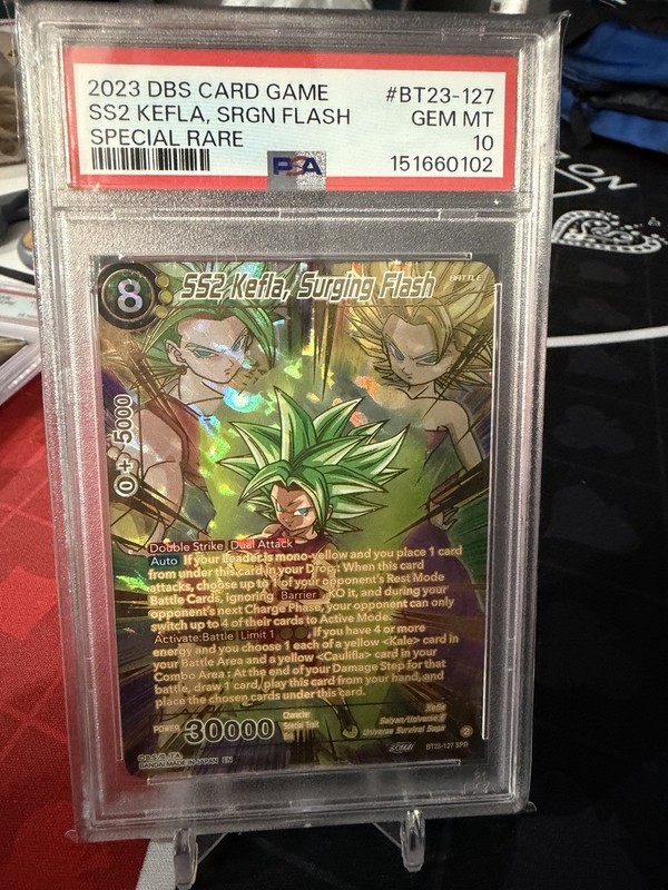 Dragon Ball Super Card Game Ss2 Kefla Surging Flash PSA 10 view 1