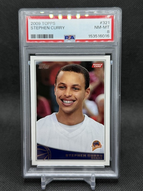 2009 TOPPS #321 STEPHEN CURRY ROOKIE RC PSA 8 Warriors