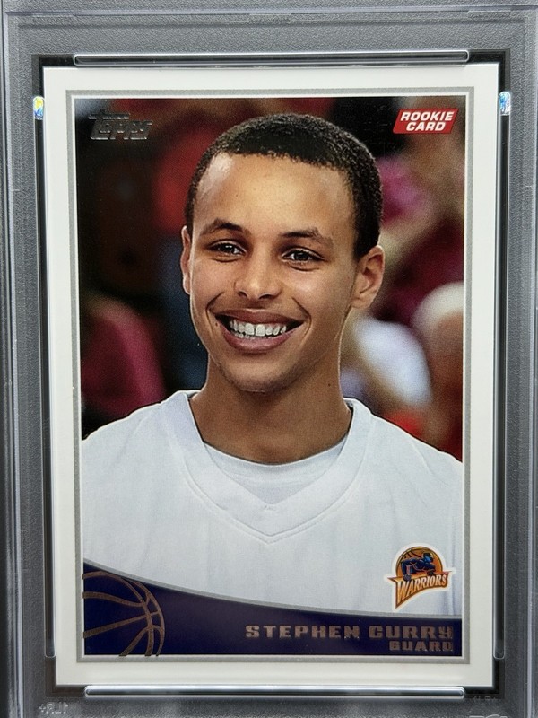 2009 TOPPS #321 STEPHEN CURRY ROOKIE RC PSA 8 Warriors view 2