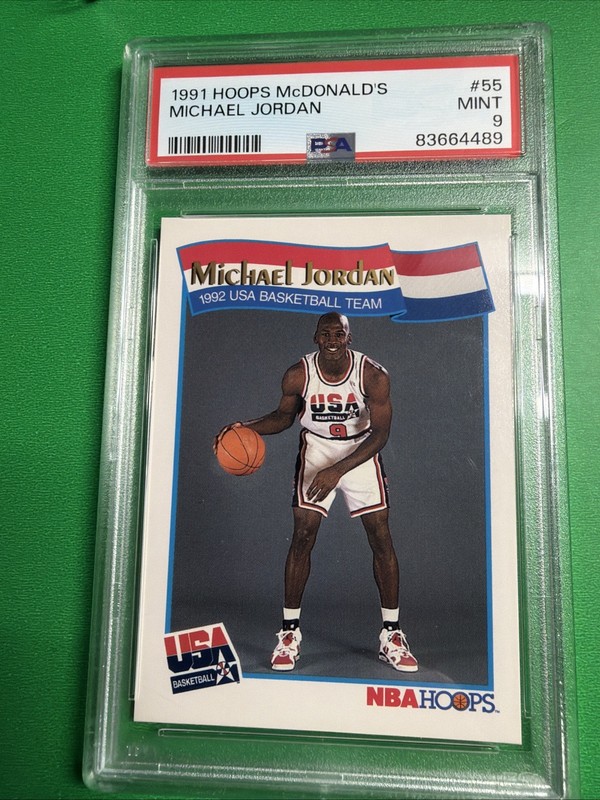 1991 HOOPS McDONALD'S 55 MICHAEL JORDAN PSA 9 Mint