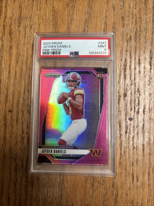 2024 Panini Prizm - Rookies Jayden Daniels #347 Pink Prizm (RC) PSA 9