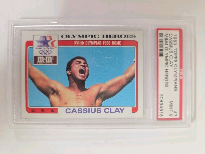 Muhammad Ali 1983 Topps M&M's Olympic Heroes #7 Cassius Clay Boxing PSA 9