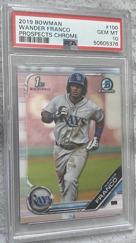WANDER FRANCO BCP-100 1ST 2019 BOWMAN PROSPECTS CHROME PSA 10 GEM MINT ROOKIE RC