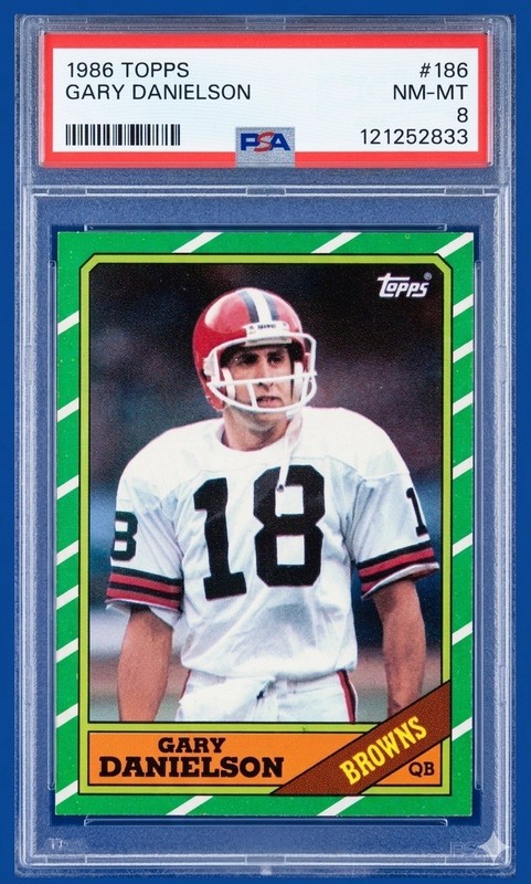 1986 Topps Gary Danielson #186 PSA 8 NM-MT Cleveland Browns Vintage NFL QB Card