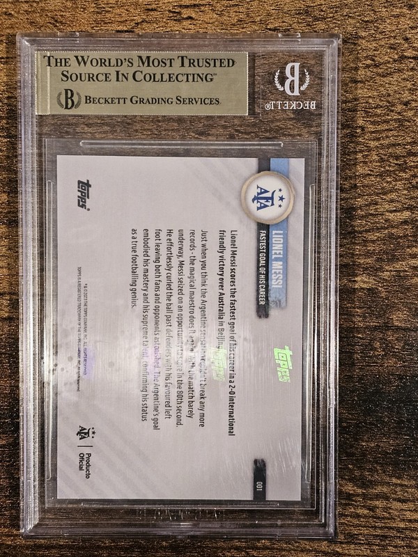 2023 Topps Now Lionel Messi #1 UEFA CL BGS 9.5 view 2