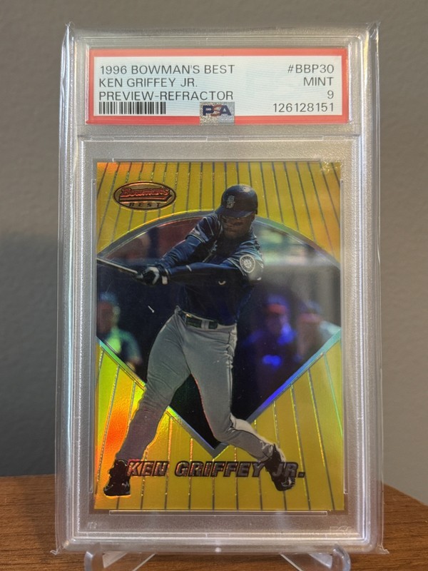 1996 Bowman’s Best Preview Refractor - Ken Griffey Jr #BBP30 (PSA9)
