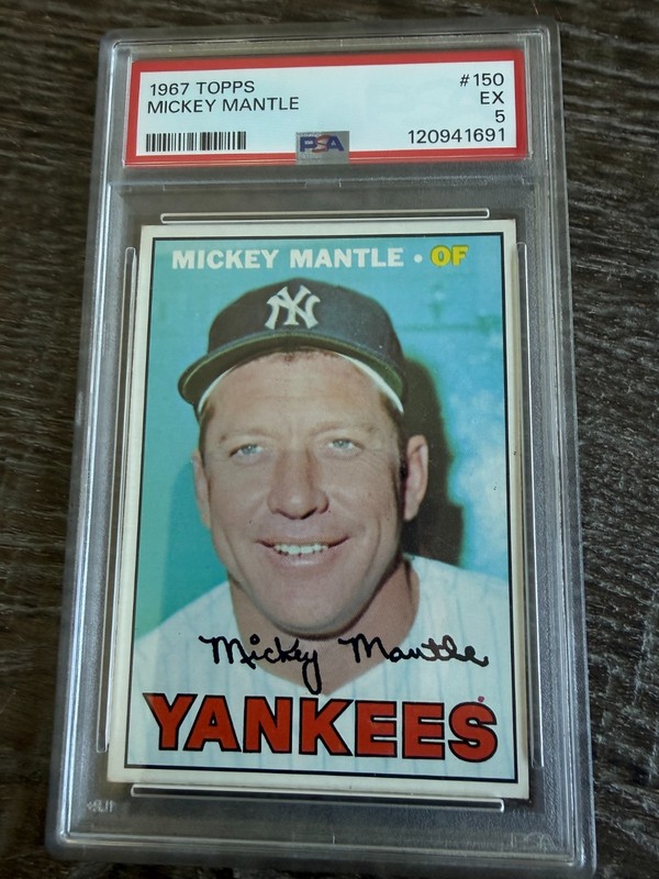 1967 Topps Mickey Mantle PSA 5