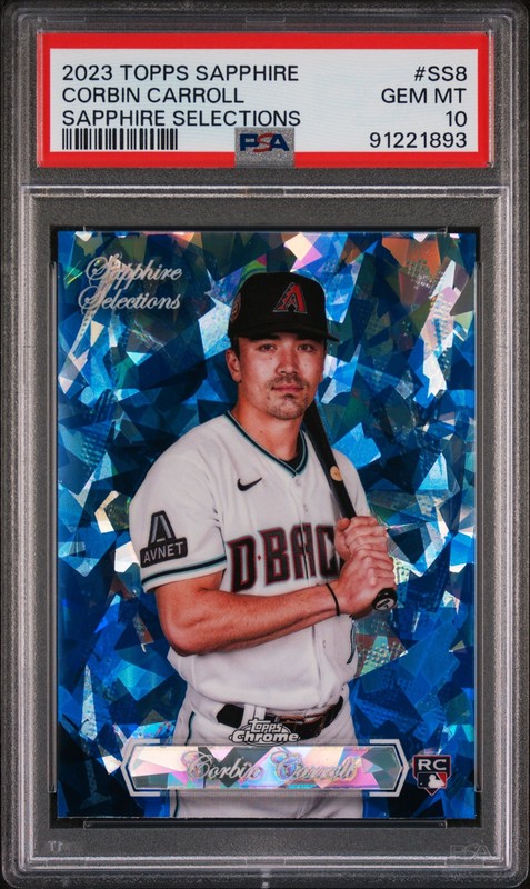 2023 Topps Chrome Sapphire #SS-8 Corbin Carroll Sapphire Selections PSA 10