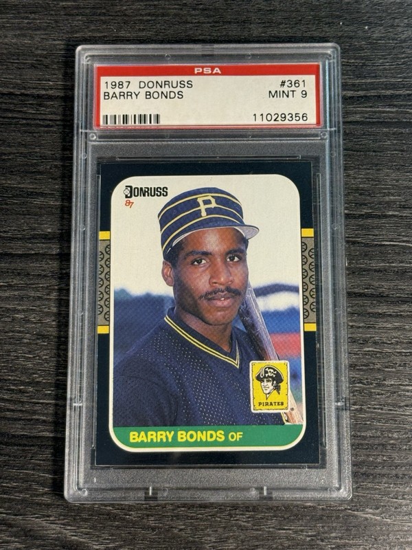 Barry Bonds - 1987 Donruss #361 Rookie (RC) - PSA 9
