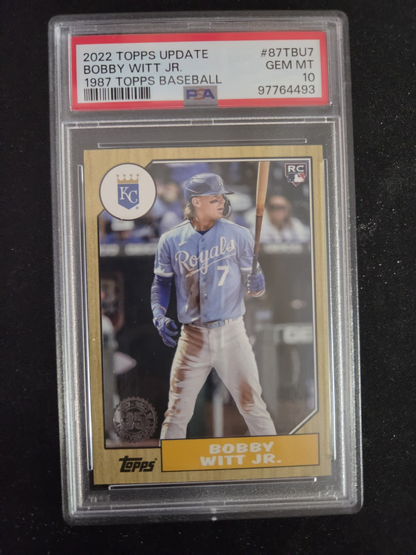 2022 Topps Update Series 1987 Topps Baseball Bobby Witt Jr. #87TBU7 RC PSA 10
