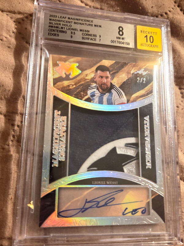 2023 Lionel Messi Leaf Auto/Logo Patch BGS-8/10 Auto "only 2 exist in the world!