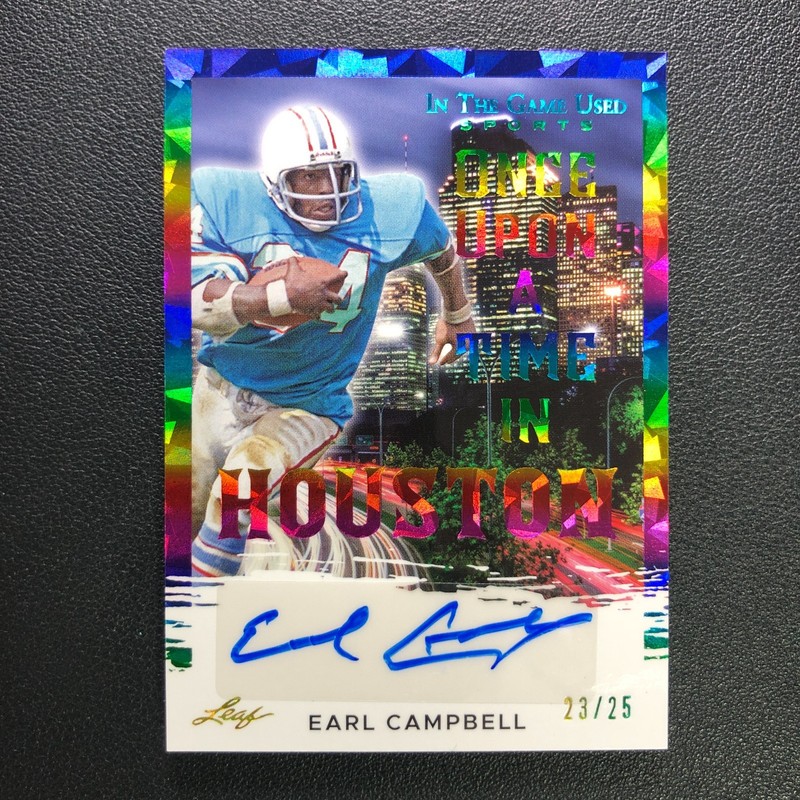 2024 Leaf in the Game Used Once Upon A Time in Auto Earl Campbell Rainbow /25