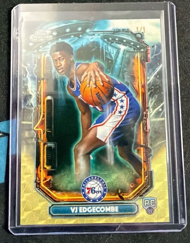 2025 Topps Chrome Cosmic VJ Edgecombe Extraterrestrial Rookie Superfractor 1/1