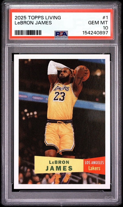 2025 Topps Living Set #1 LeBron James PSA 10 GEM MINT