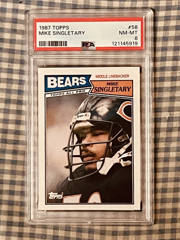1987 Topps Mike Singletary #58 PSA 8 NM-MT Chicago Bears HOF All-Pro Vintage