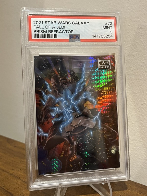 2021 Topps Chrome Star Wars Galaxy #72 Fall Of A Jedi PRISM /75 PSA 9