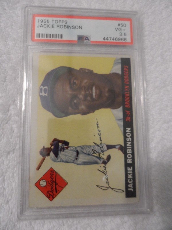 1955 Topps #50 Jackie Robinson HOF VG+ PSA 3.5