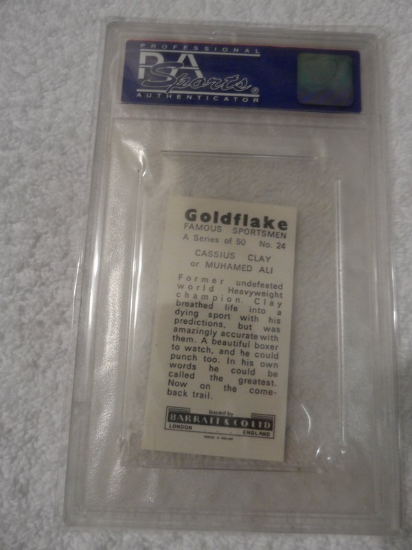1971 Barratt & Co. Ltd. #24 Cassius Clay Famous Sportsmen Muhammad Ali PSA 8  view 2